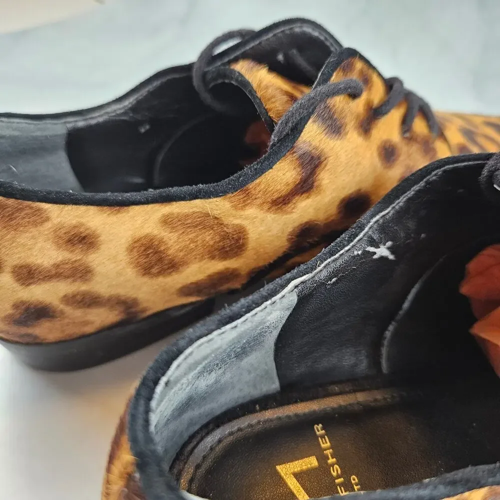 Marc Fisher Ltd. Women's Finna Pointed Toe‎ Derby, leopard print, size 7.5